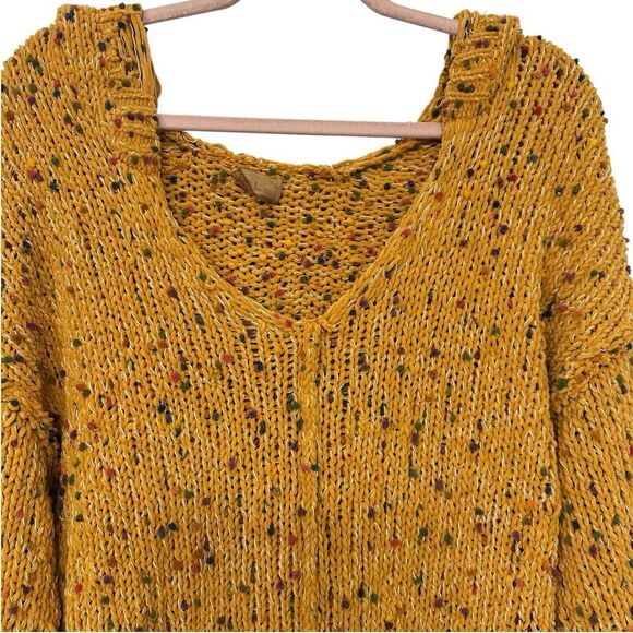 POL Sweater Women Size M Hooded Pullover Distressed Confetti Sweater - Picture 3 of 9